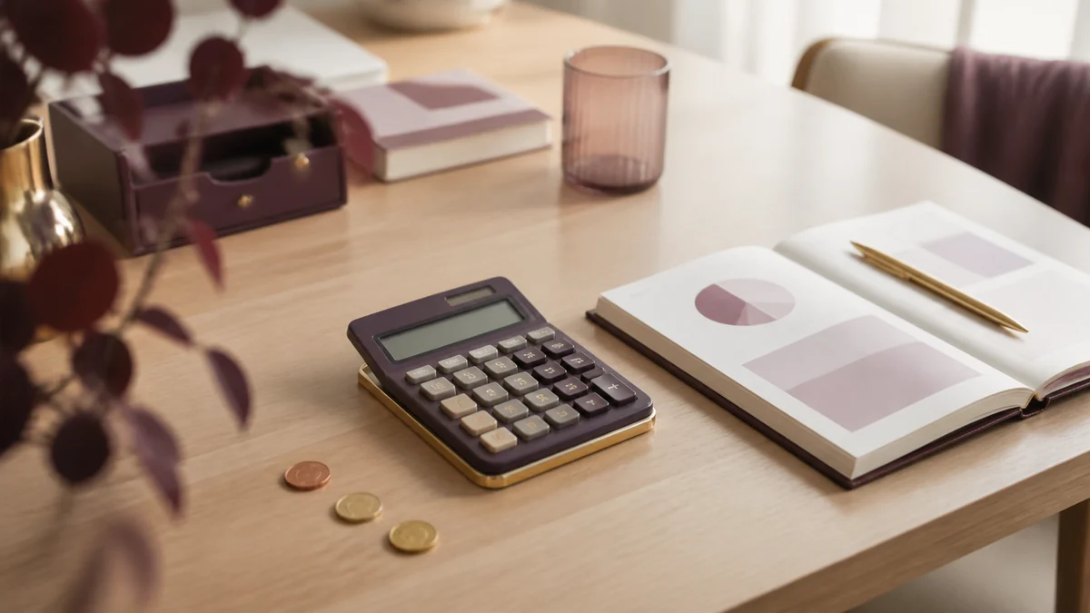 Secrétaire indépendante calculant le coût d