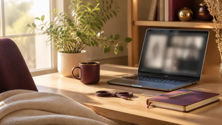 Illustration d'article sur le travail à distance d'une secrétaire indépendante